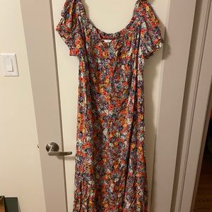 H&M floral off the shoulder dress